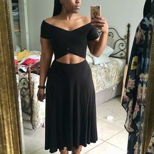 HM Off Shoulder Midi Dress